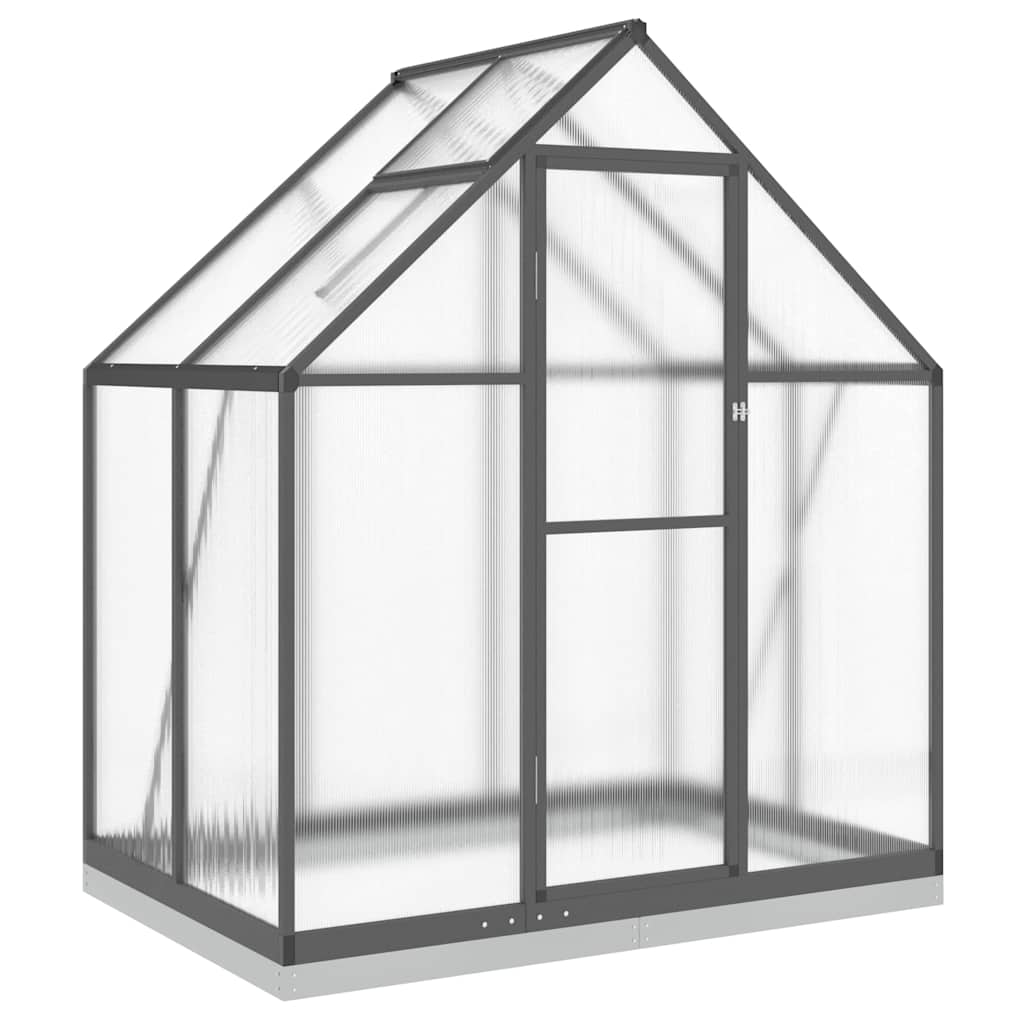 Szklarnia Ogrodowa 169x114 cm z Poliwęglanu Antracytowo-Przezroczysta