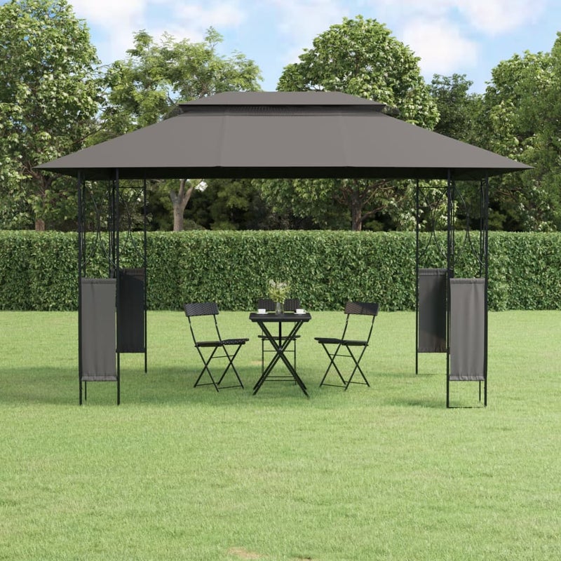 Altana z dachem, antracytowa, 400x300x270 cm, stal vidaXL