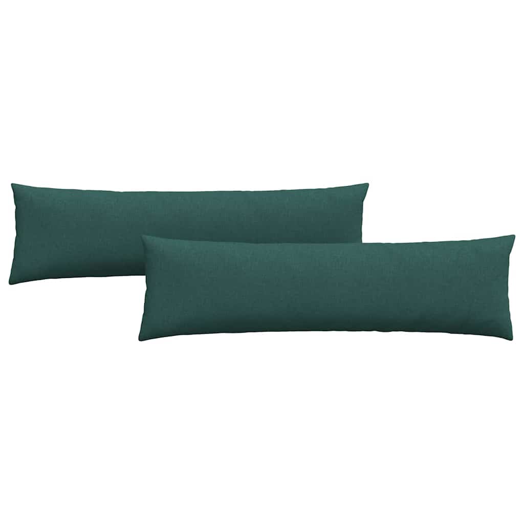 2x Poduszka Dekoracyjna z Wypełnieniem Ciemnozielona 145x40x20 cm do Salonu