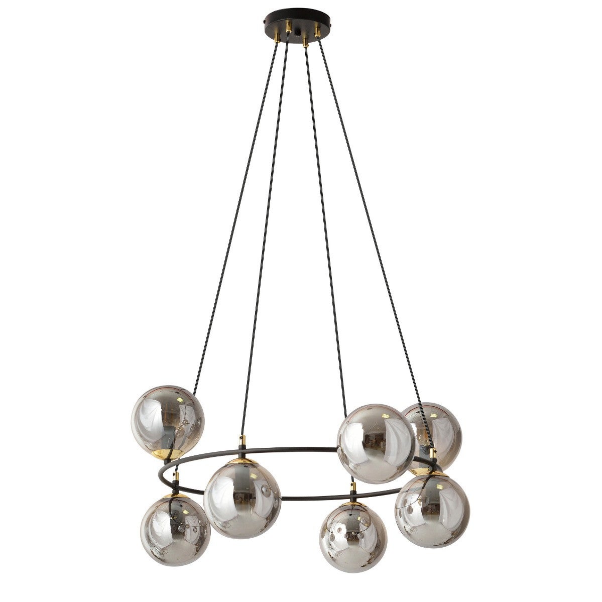Lampa wisząca żyrandol AZURA 8 BL GRAFIT Emibig 1294/8