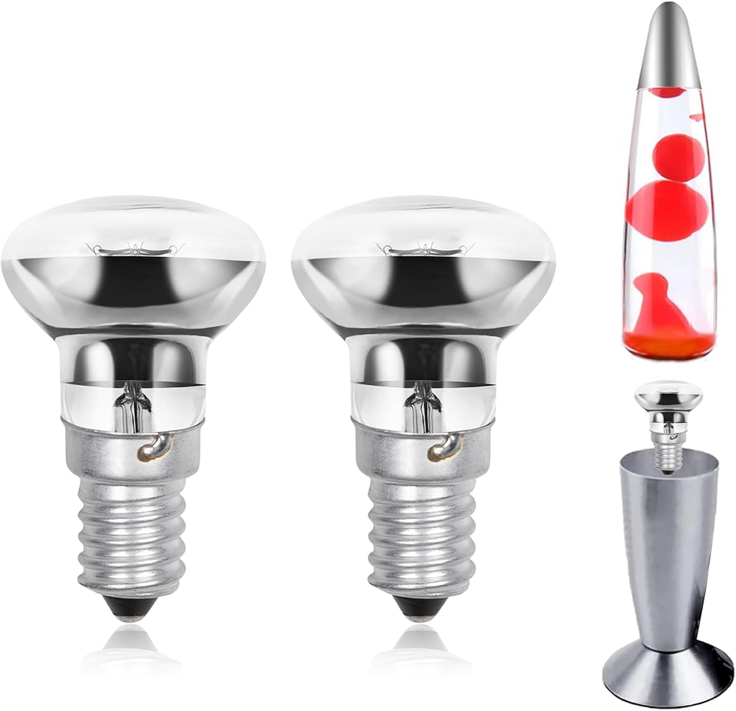 Żarówka reflektorowa do lampy lawowej 30 W R39 E14, SES, mała żarówka grzewcza z gwintem Edisona do lampy lawowej, ciepła biel 2700 K (opakowani