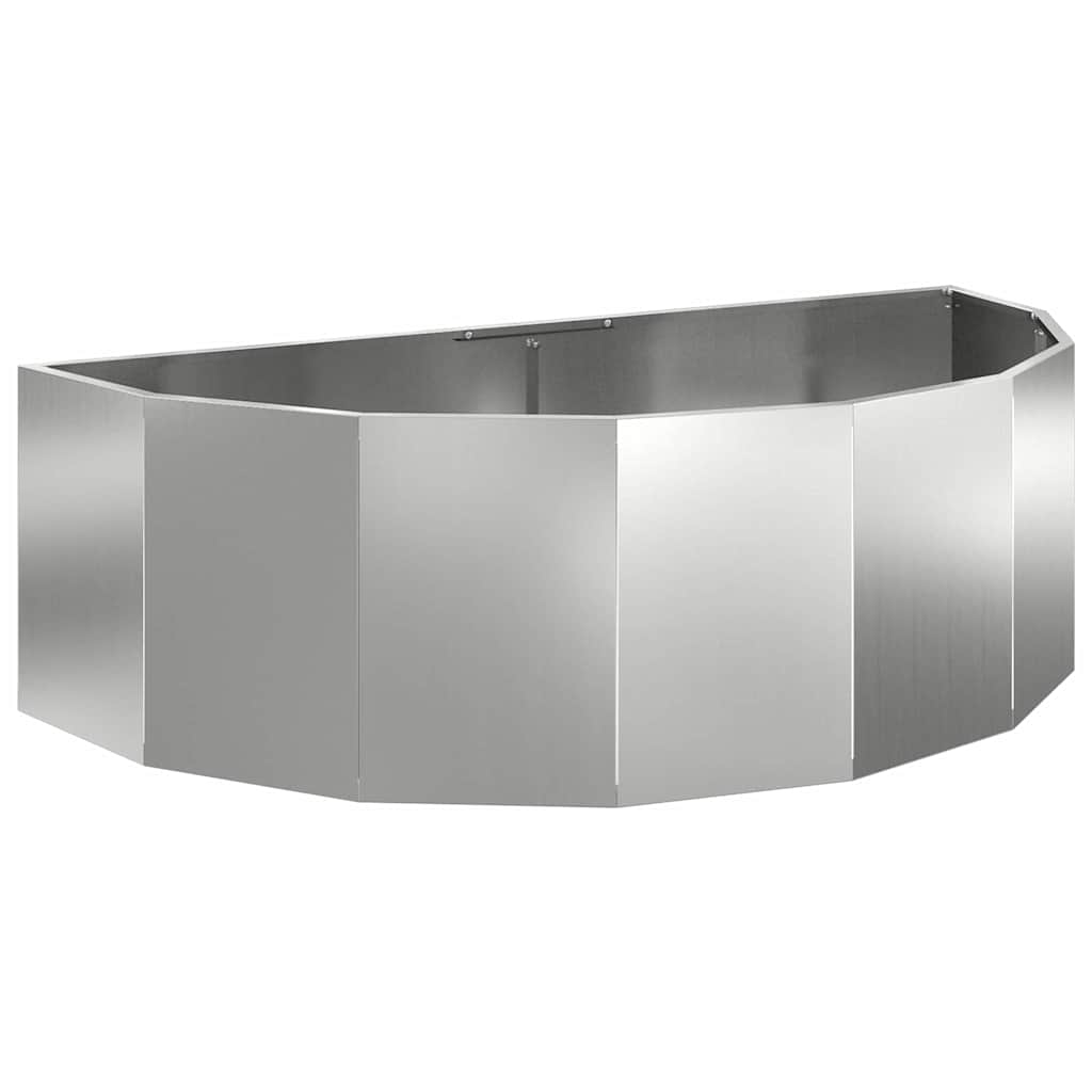 Donica Srebrny 120 x 60 x 35 cm Stal Galwanizowana