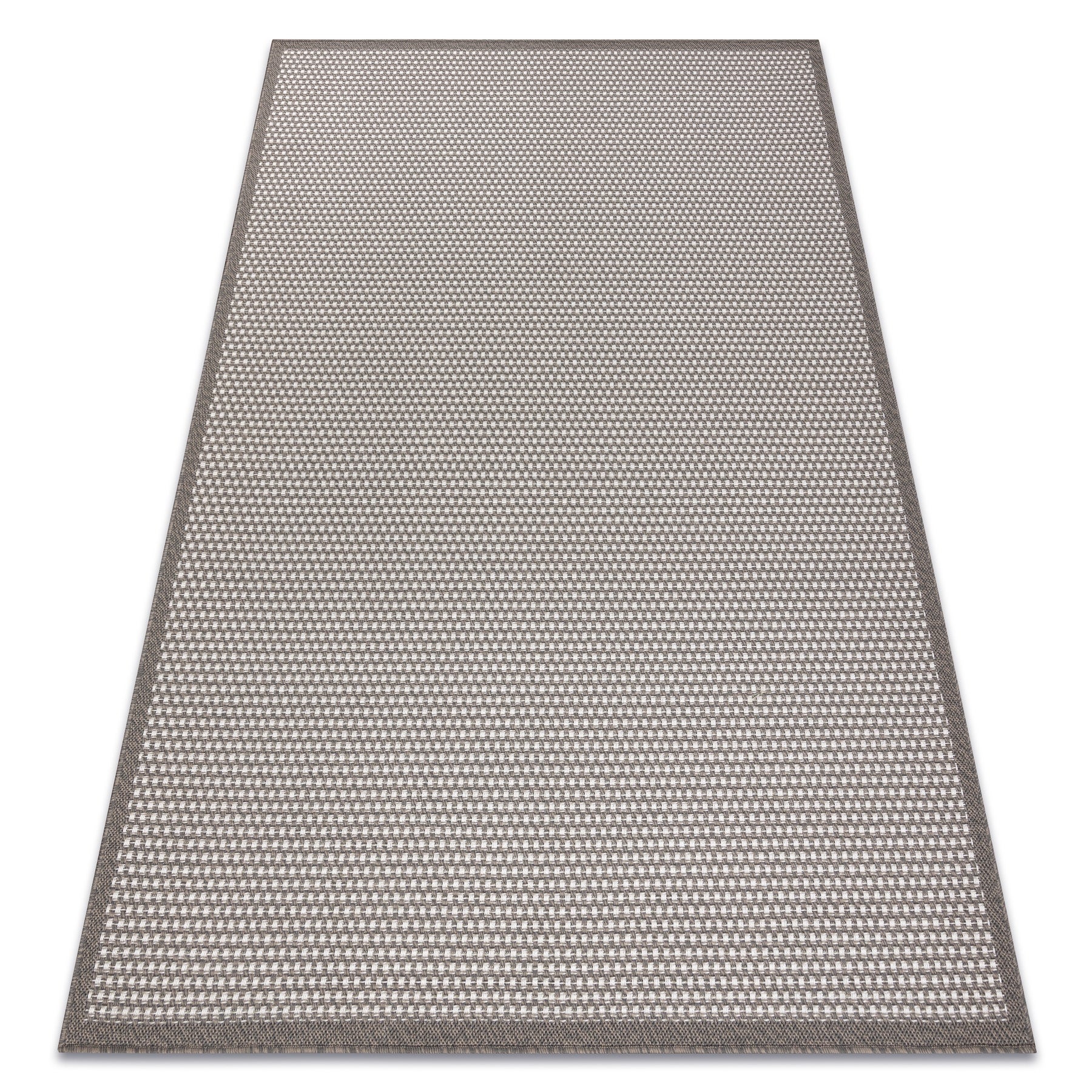 Dywan SZNURKOWY SIZAL BORDERO 2907 płaskie tkanie taupe / krem 120x170 cm