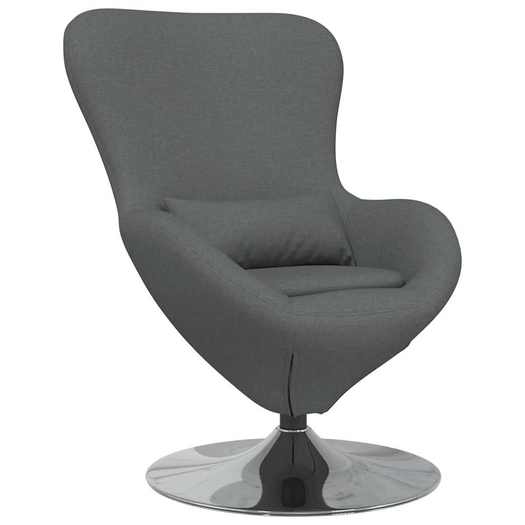 Fotel jajo Ciemnoszary 63 x 73 x 90 cm tkanina