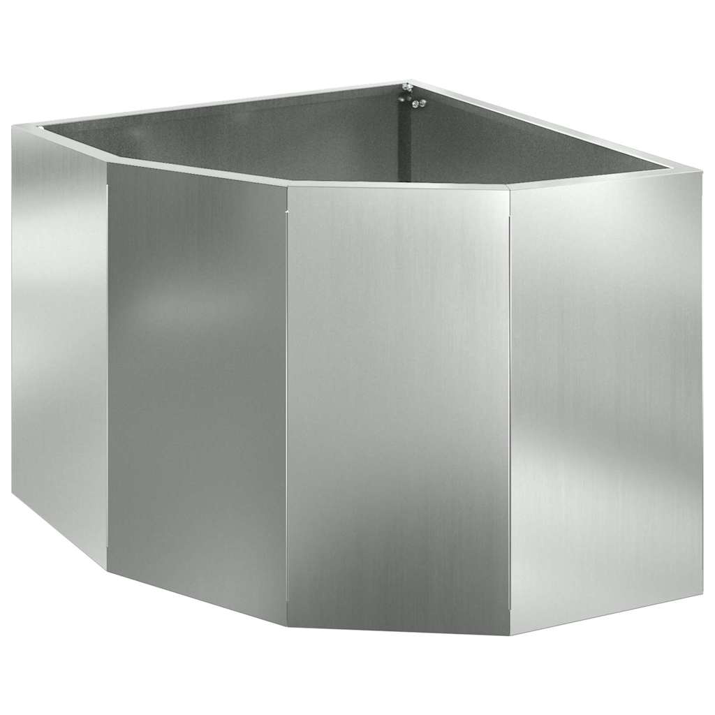Doniczka Różnorożna Srebrny 45 x 45 x 35 cm Stal galwanizowana