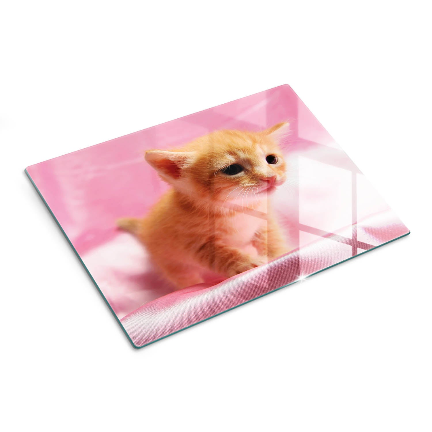 Deska kuchenna z hartowanego szkła dekoracyjnego - Kotek - 30x40 - Tulup