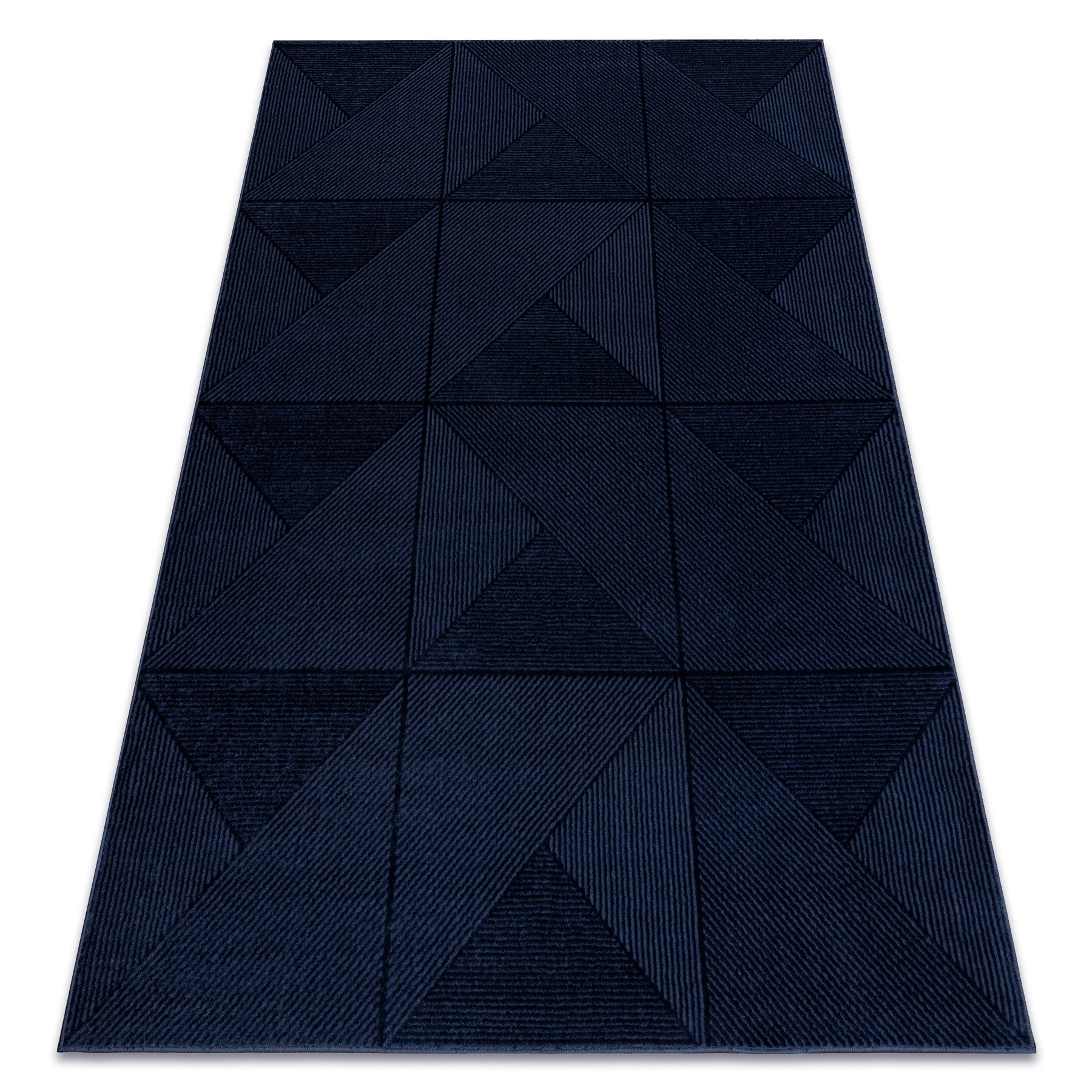 Dywan AURA J2624A ciemny niebieski - Geometryczny, strukturalny, nowoczesny 160x220 cm