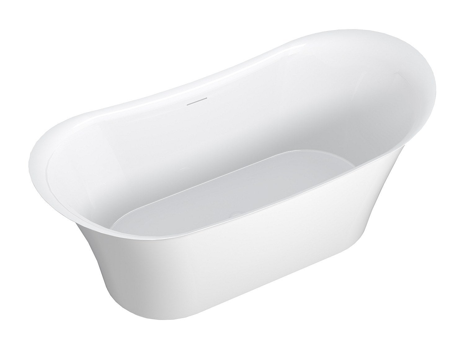 Wolnostojąca wanna akrylowa - 211 L - 160 x 79 x 66 cm – Biała - KYRON