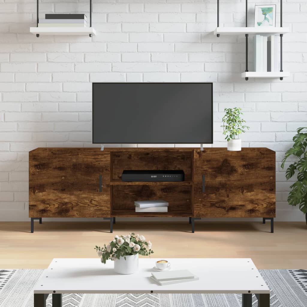 vidaXL Szafka telewizor, przydymiony dąb, 150x30x50 cm