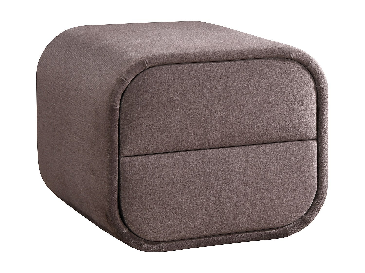 Szafka nocna – 2 szuflady – Welur – Taupe – VENALORA