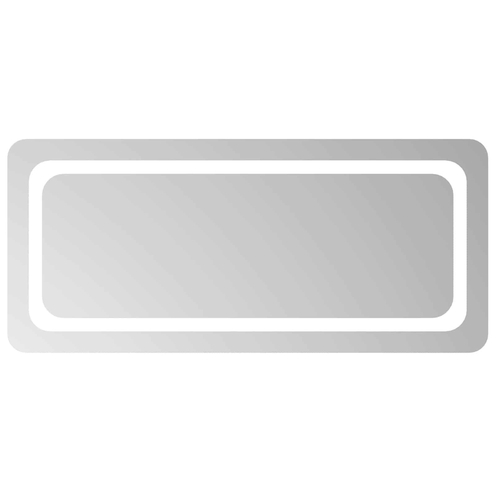 Lustro Łazienkowe LED 90x40 cm Przezroczyste ze Szkła Hartowanego