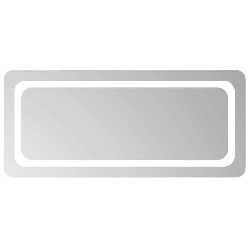 Lustro Łazienkowe LED 90x40 cm Przezroczyste ze Szkła Hartowanego