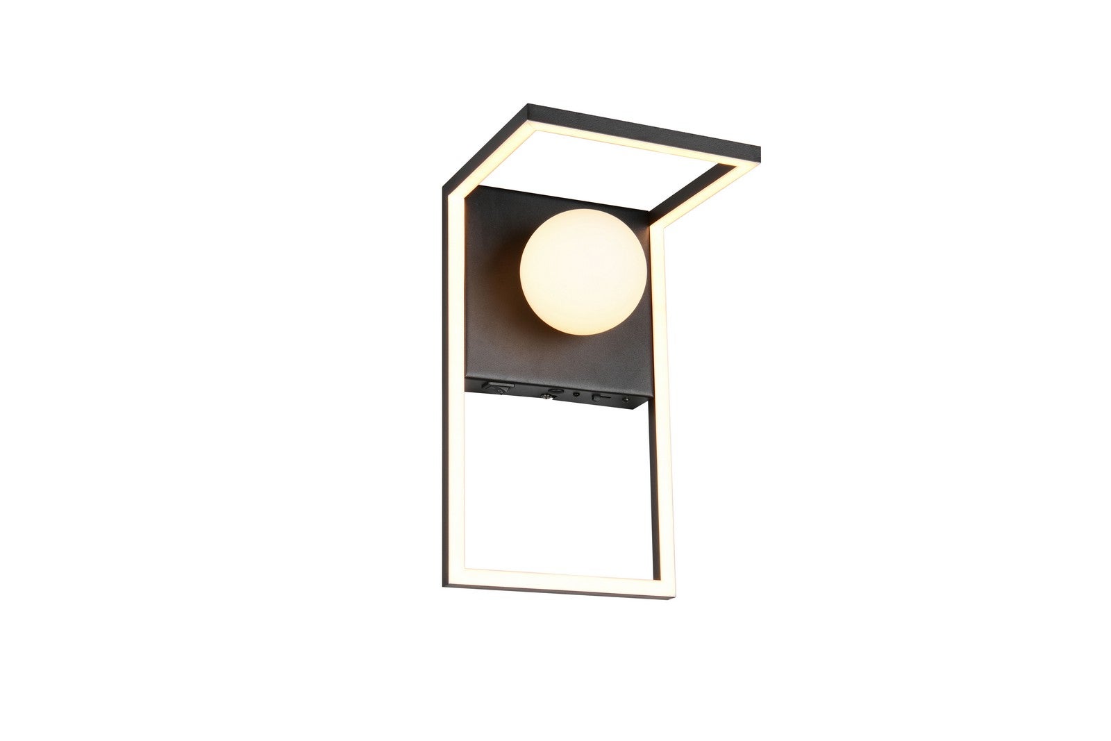 Kinkiet LED z włącznikiem AROLA czarno-biały 11W zmienna (ciepła / neutralna) 1300lm metal wym:18,2x30x17,5cm IP20 Trio
