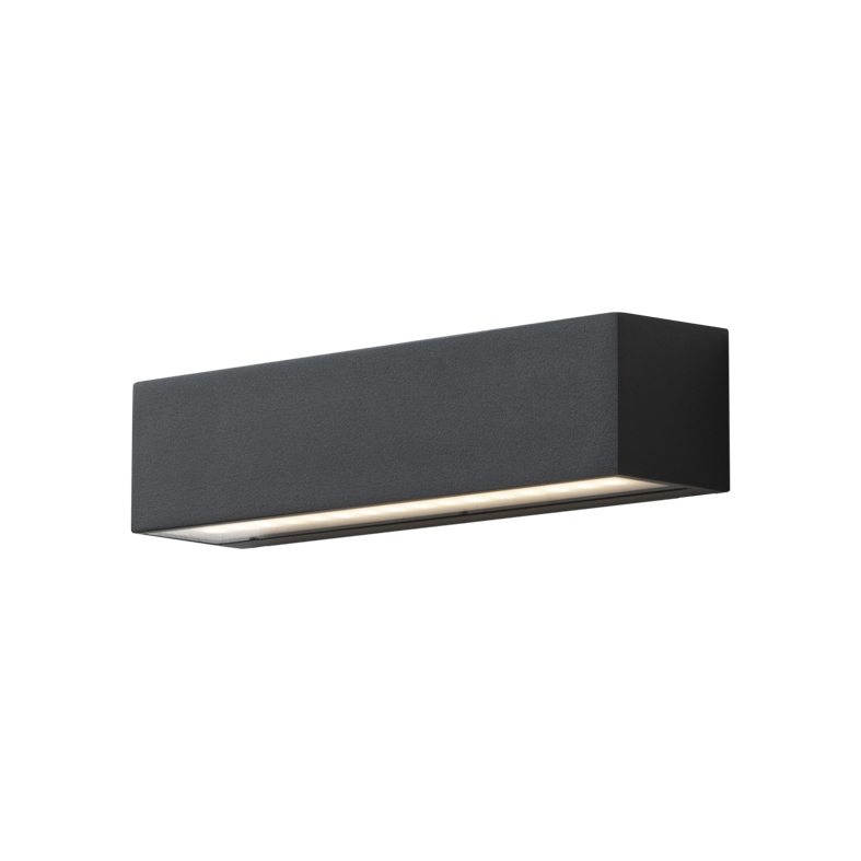 Kinkiet WILLY 15W LED z podwójną emisją, przełącznik CCT 3000K-4000K, IP54, antracytowa odlewana rama aluminiowa - Rossini Illuminazione