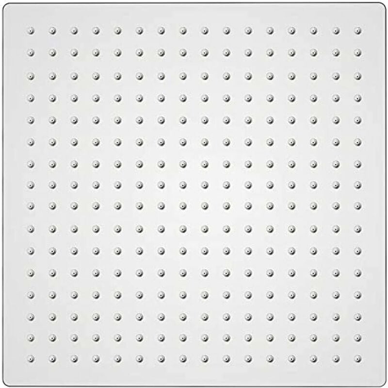 Kwadratowa głowica prysznicowa, stalowa głowica prysznicowa, chromowana, 30 x 30 cm, ekskluzywna w Amazon [klasa energetyczna A++]