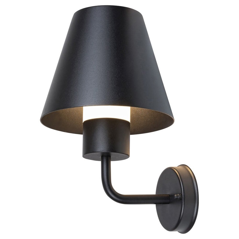 Kinkiet zewnętrzny E27 Klosz stożkowy Czarny Metal IP44 L220mm