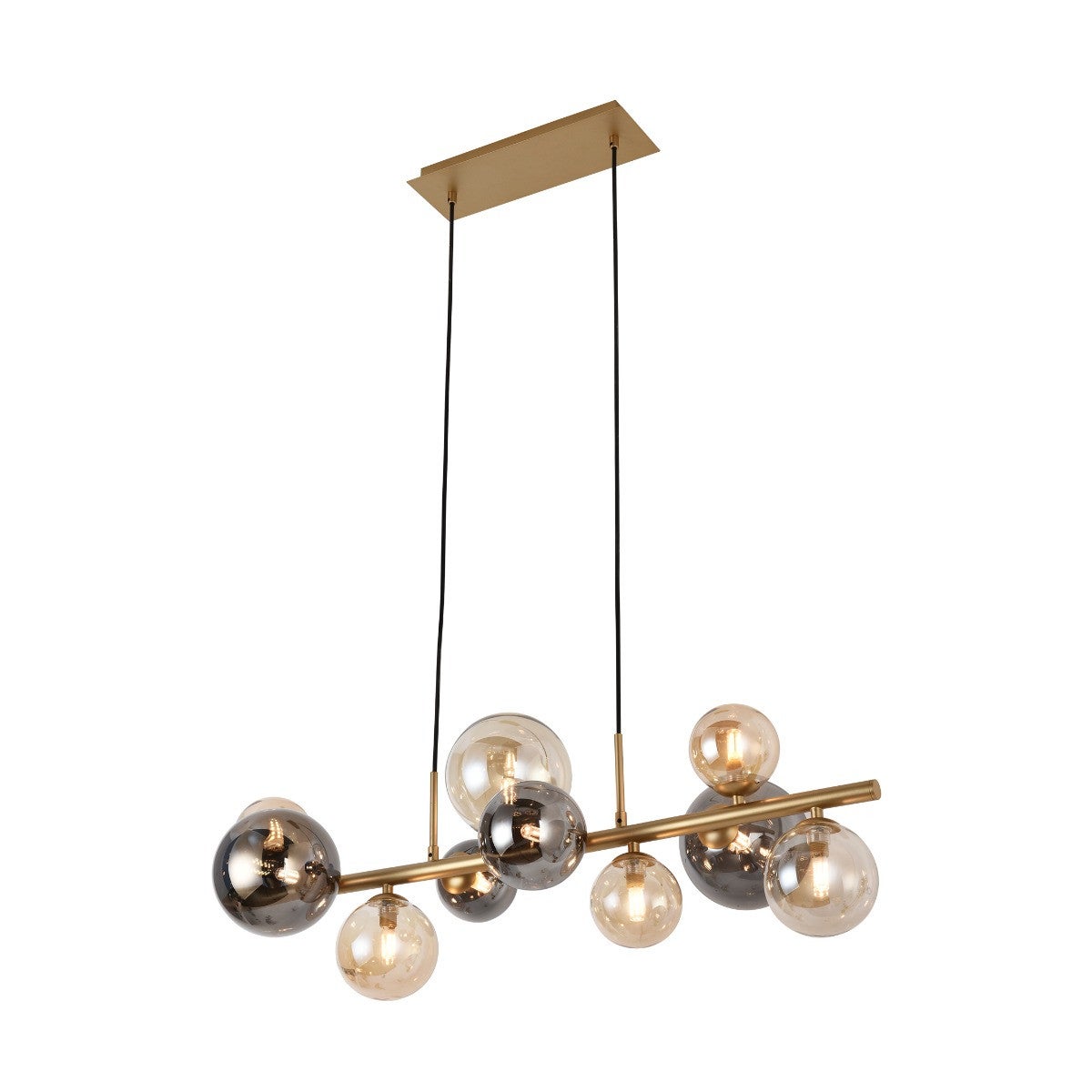 Lampa wisząca złota szklane kule VILLA 10xG9 Zuma Line MD5918-10-EGN