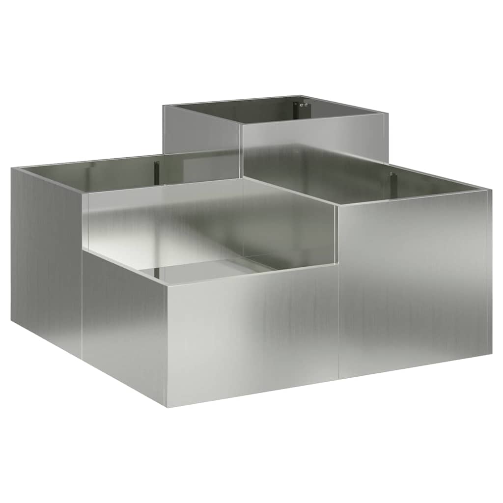 Doniczka ogrodowa Srebrny 100 x 100 x 48 cm Stal galwanizowana