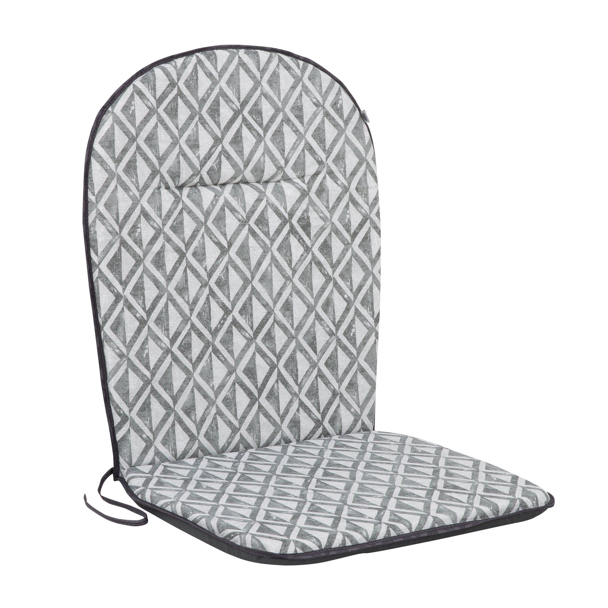 Poduszka na krzesło ogrodowe Ben Hoch 96 x 46 cm geometryczny jasnoszary PATIO