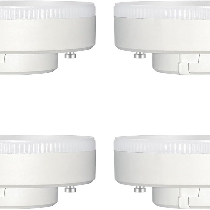 Żarówka LED GX53 9W, ciepła biel 3000K, 800 lm, 180°, 220-240V, zamiennik CFL/halogenów, do szafek, nieściemnialna, 4 szt. – klasa E