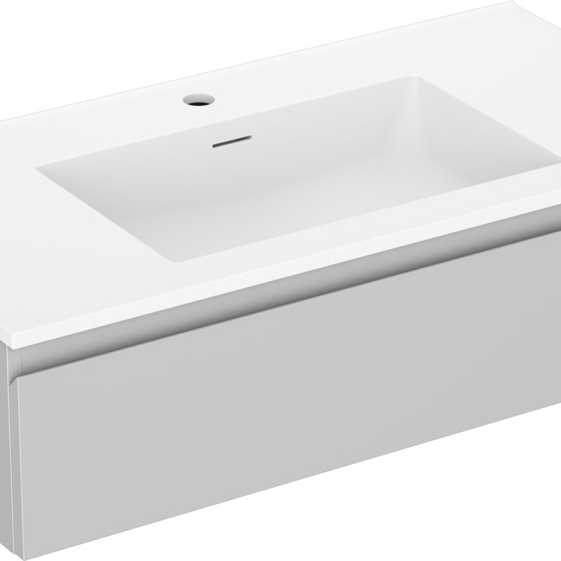 Mexen Orio szafka łazienkowa 90 cm z umywalką Otis, 1 szuflada, szara mat/biała mat - 91A10-09023-1-BF62-W18M01