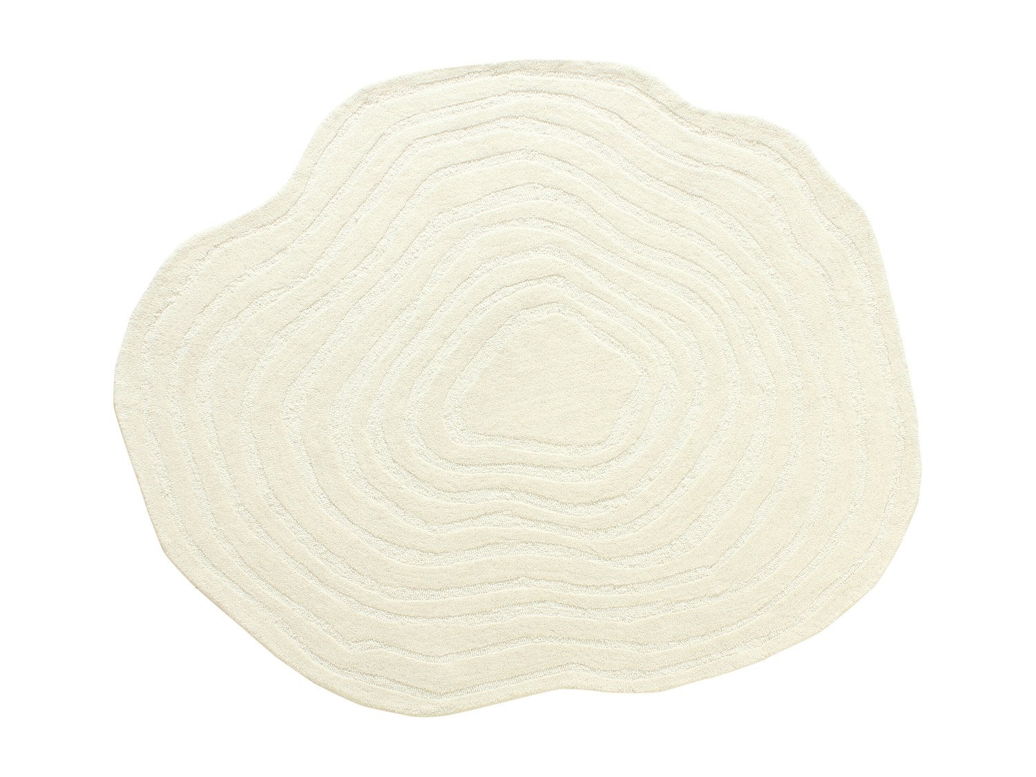 Ręcznie tuftowany, organiczny dywan 100% wełny – D. 160 cm – kolor kości słoniowej – 2100 g/m² – ORENIA”