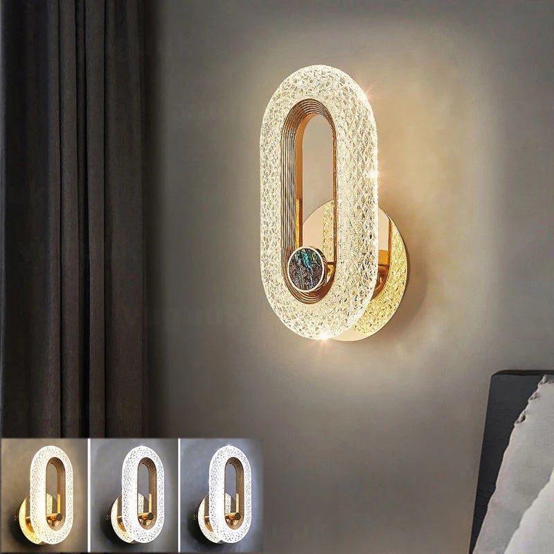 Ściemnialna lampa ścienna LED, 3 kolory, dekoracyjne oświetlenie wewnętrzne, idealne do sypialni, sypialni lub korytarza