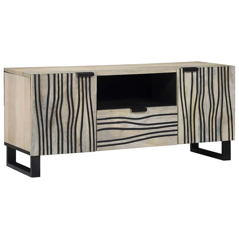 Jednostki telewizyjne z szufladą Biały 105 x 33 x 46 cm vidaXL