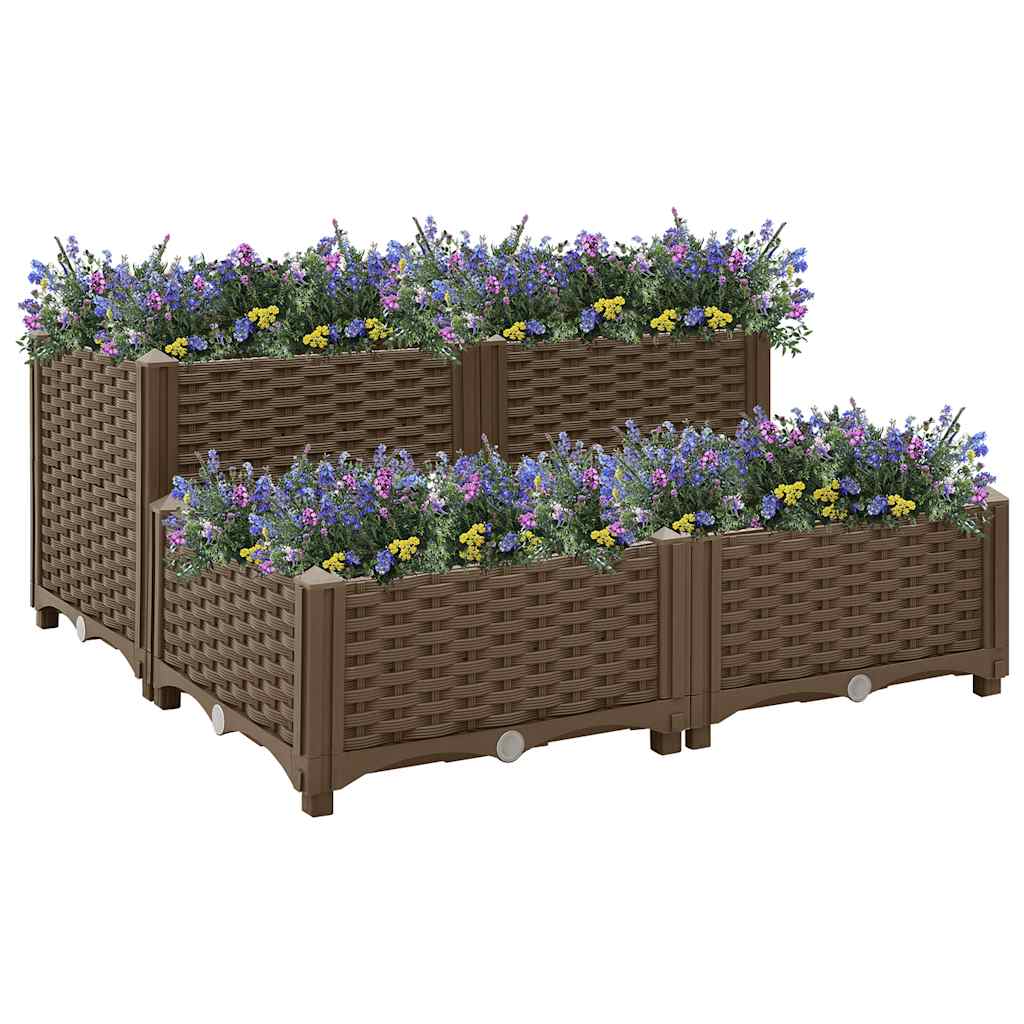 Donica do podniesionej rabaty, 80x80x38 cm, polipropylen vidaXL