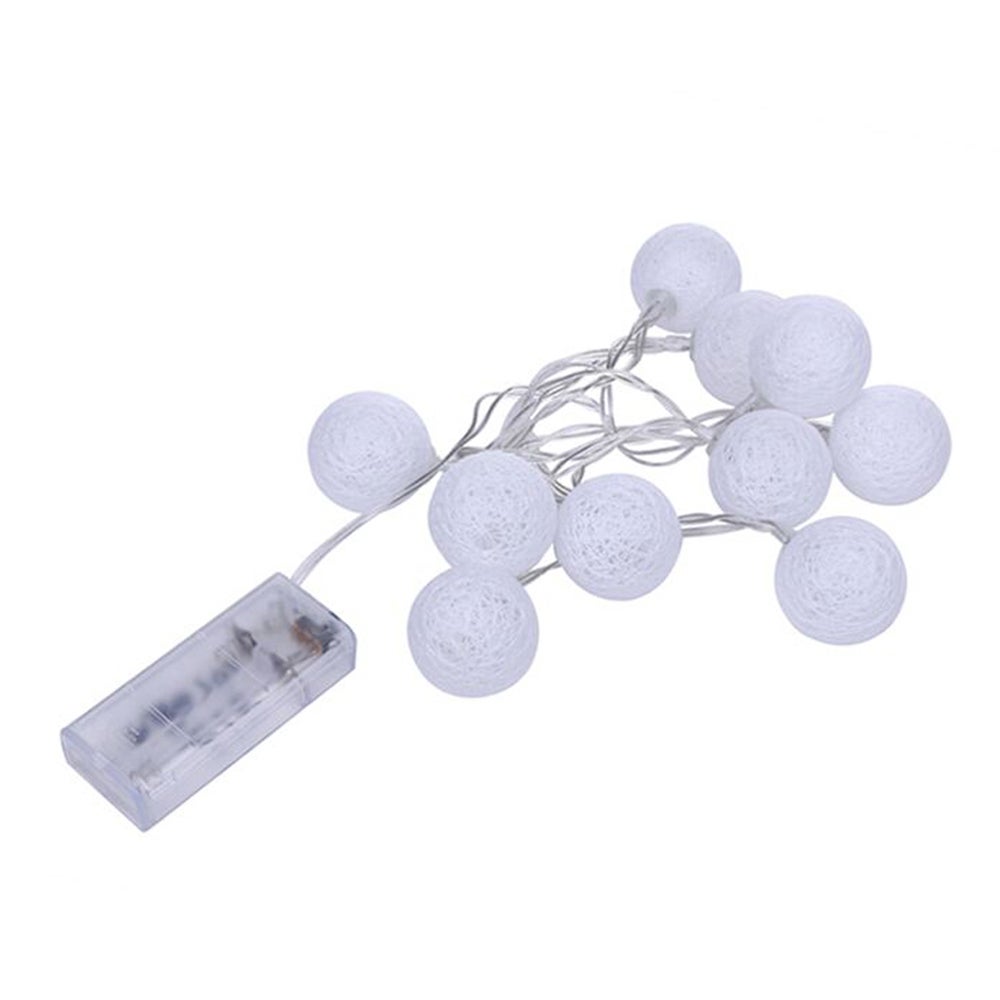 BZ162 kula 10 LED bawełna kulka String światło wewnętrzny zewnętrzny Home wesele dekoracyjne impreza święta dekoracja