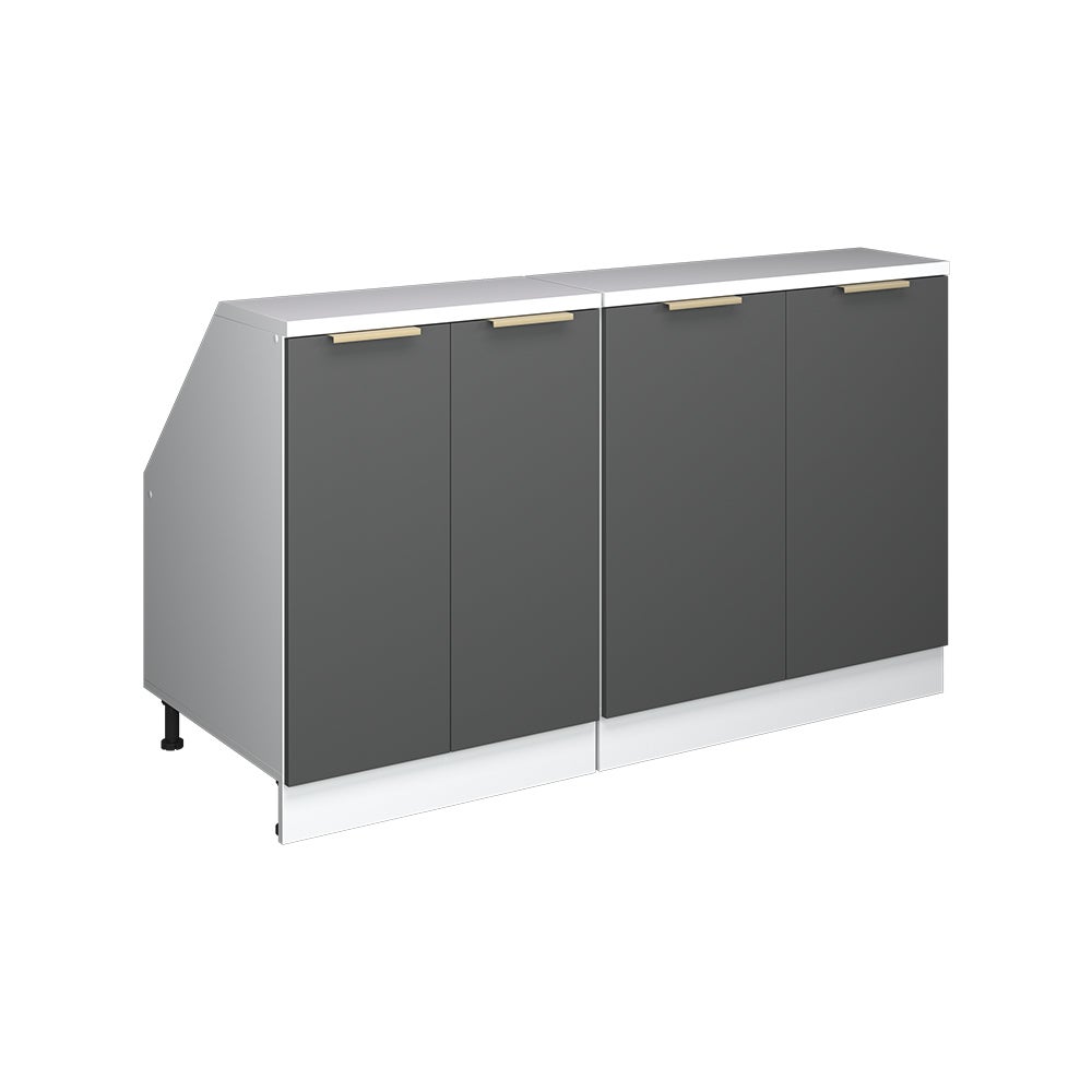 Vicco Zestaw szafek na dach skośny Rion, Antracytowo-złoty, 140 cm Zestaw 2 korpusów szafy głębokość 60 cm