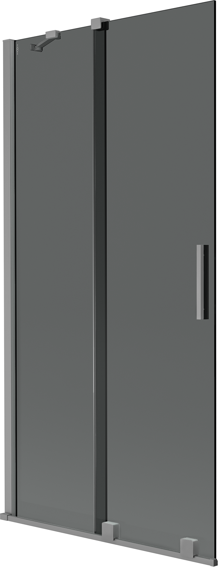 Mexen Velar parawan nawannowy 2-skrzydłowy rozsuwany 95 x 150 cm, grafit, gun metal - 896-095-000-41-95
