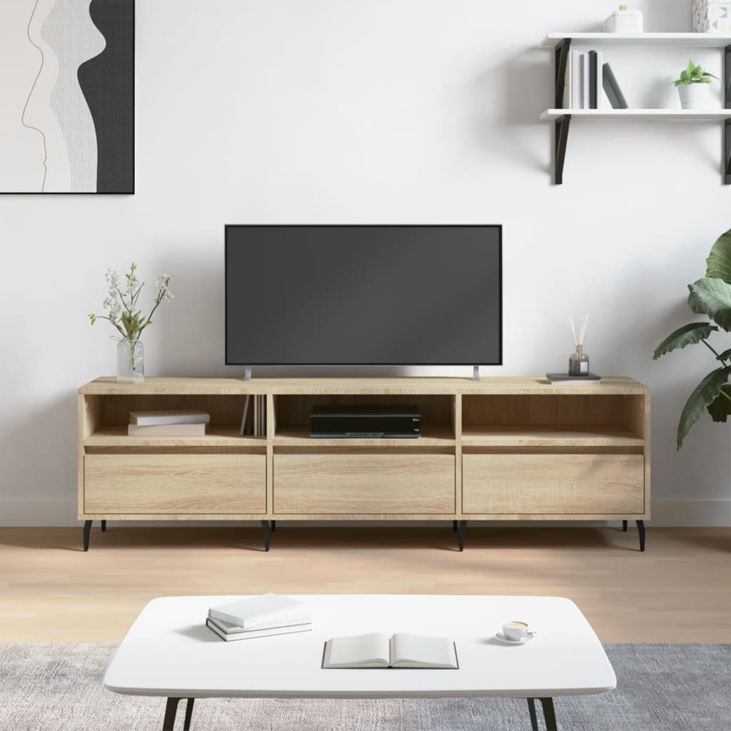 vidaXL Szafka TV, dąb sonoma, 150x30x44,5 cm