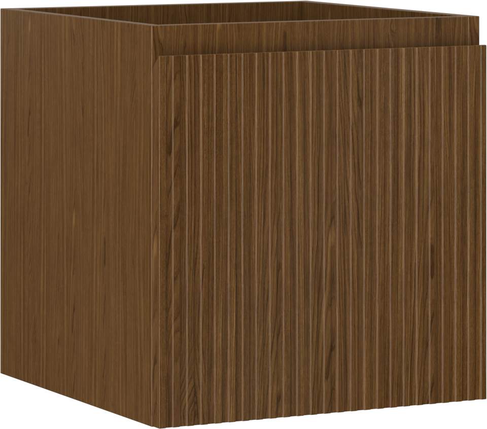 Mexen Rivel szafka łazienkowa podumywalkowa 45 cm, 1 szuflada, ryflowana , orzech - 91A20-04547-1-BF86