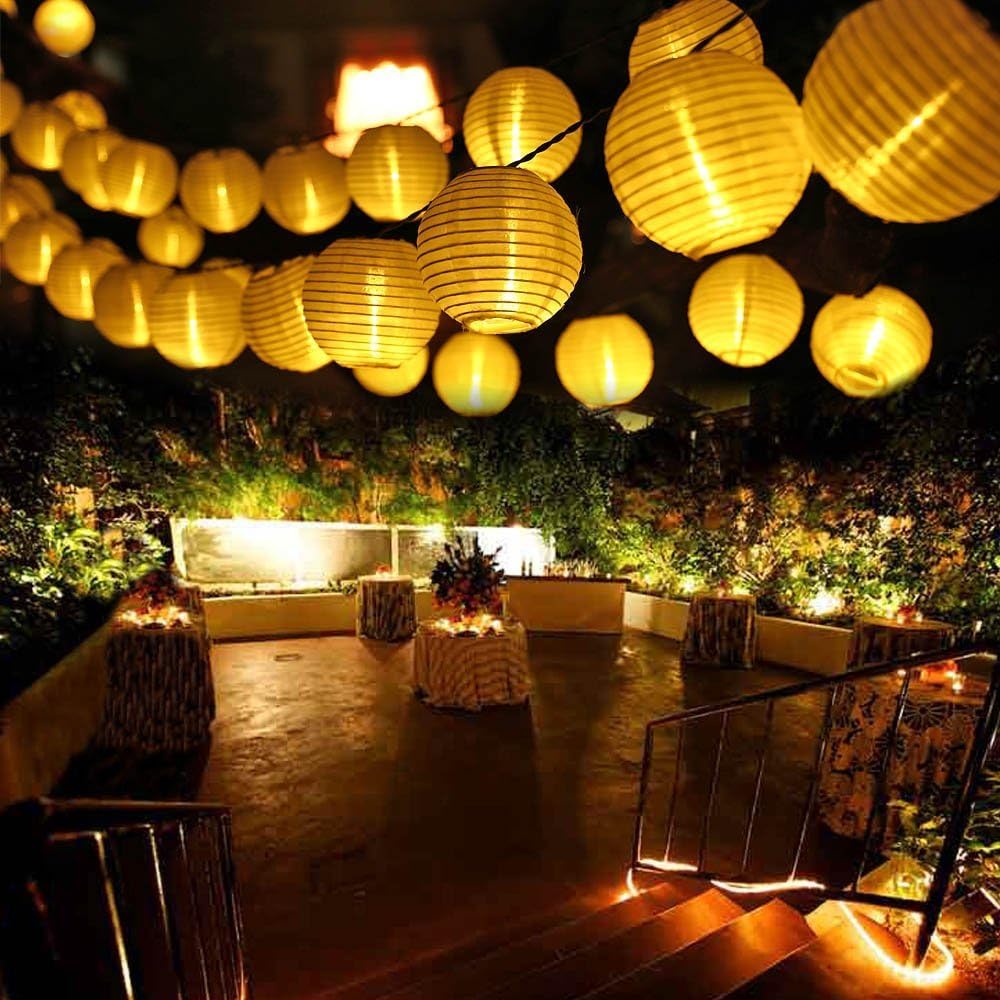 Lampki solarne, 3,5 metra, 10 diod LED, wodoodporność IP65, odpowiednie do ogrodu, na podwórko, balkon, ciepłe białe światło
