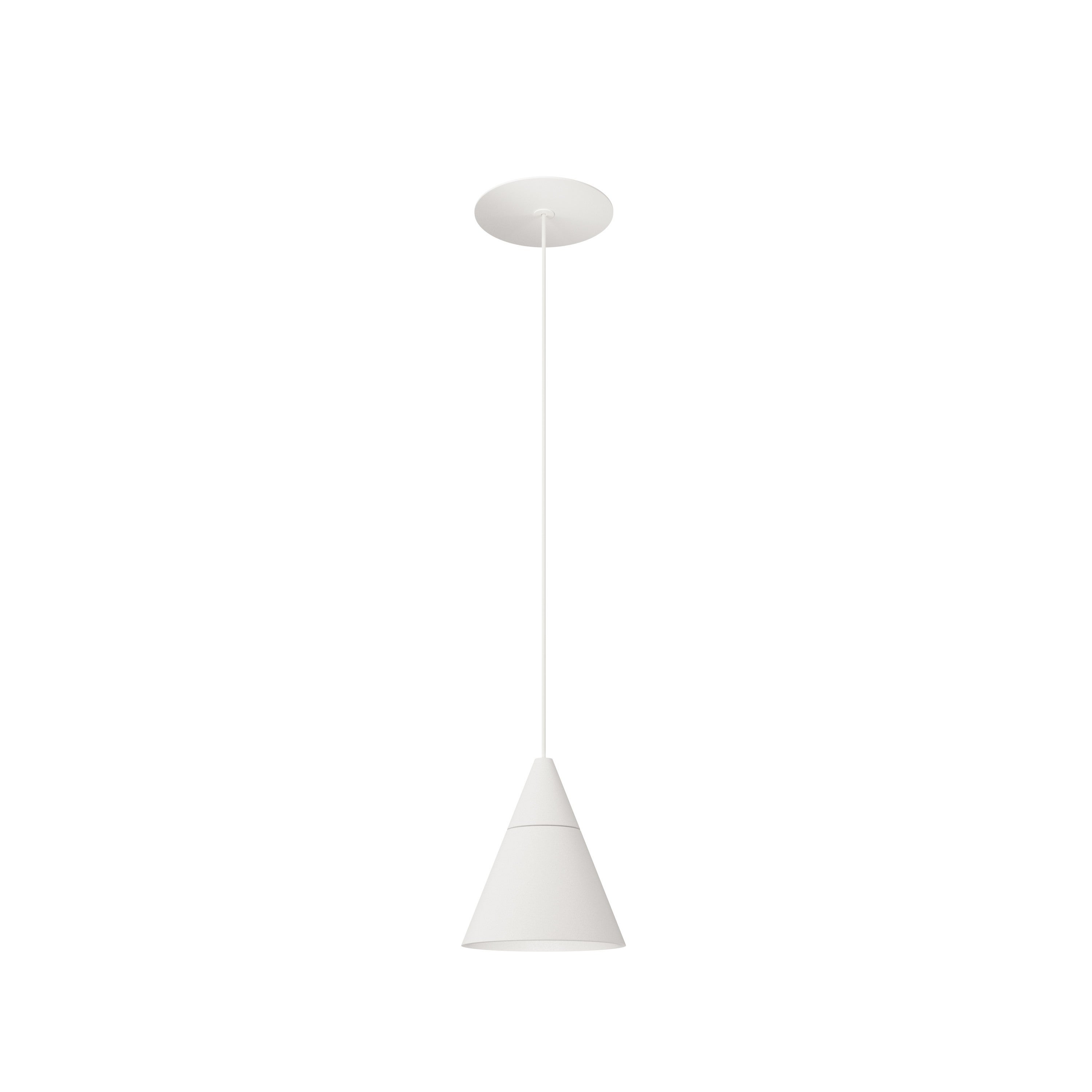 Lampa wisząca stożkowa Zoe Suspension Recessed - 7W LED, 38º, 2700K, matowe wykończenie białe, CRI>90, UGR<19 - Beneito & Faure