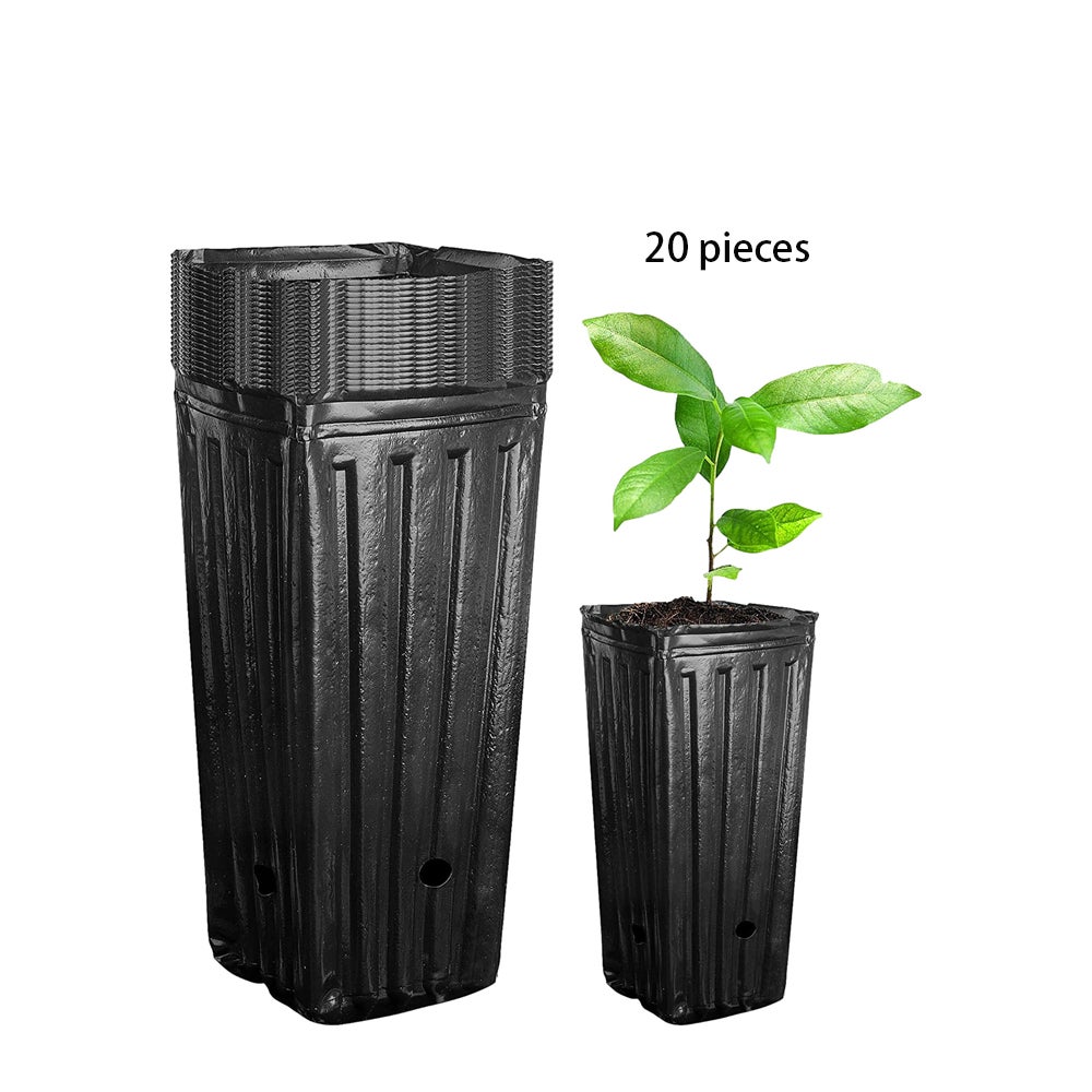 Zestaw 20 dużych doniczek do sadzenia, doniczki plastikowe z otworami drenażowymi, wys. 20 cm, do sadzonek i kwiatów, odpowiednie do: