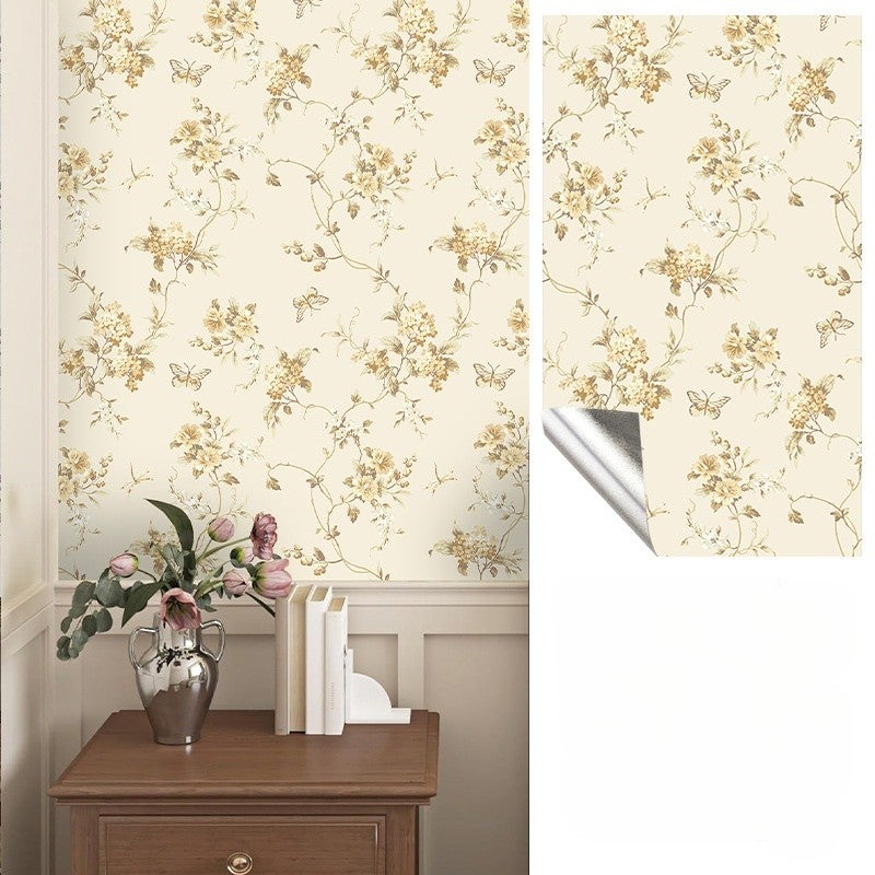 Tapeta tło, dekoracyjne naklejki na meble, naklejki ścienne z kwiatowym wzorem w stylu vintage, tapeta samoprzylepna, 44x300 cm