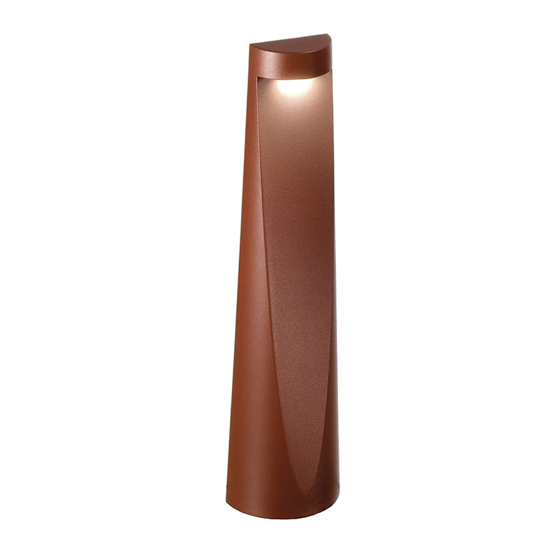 EDDIE Bollard LED Latarnia słupkowa 7W 50° IP65 3000K 777lm Brązowa lakierowana konstrukcja z odlewu aluminiowego - Rossini Illuminazione
