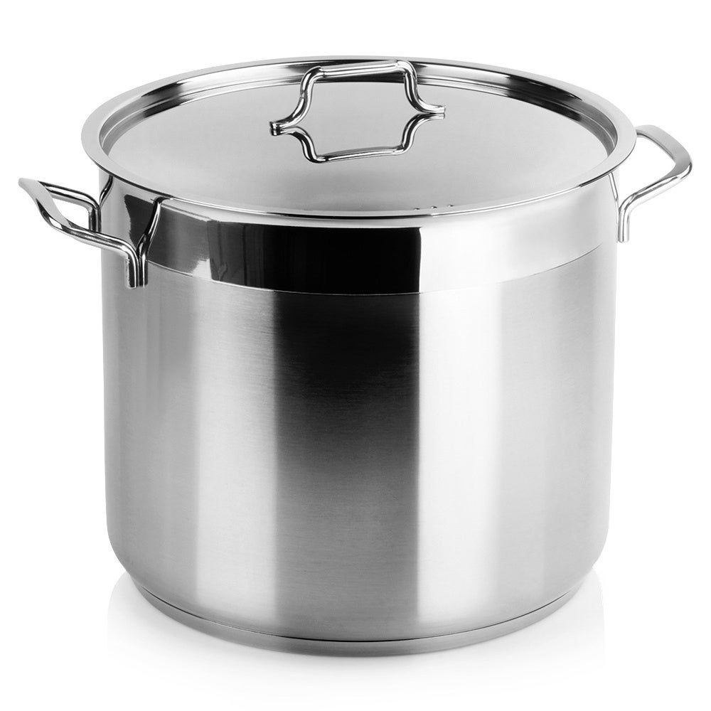 Garnek stalowy z pokrywką ANETT 28 cm, 14 l