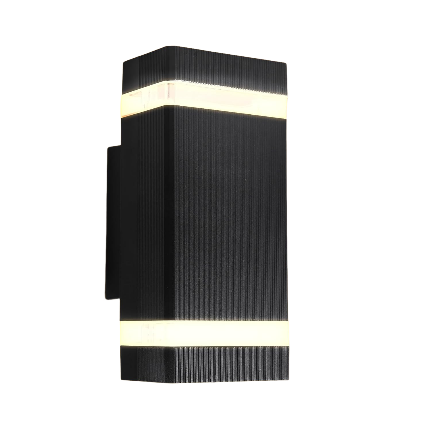 Nowoczesna, wodoodporna lampa LED do montażu na ścianie, IP65, z aluminium, 3000 K, do ogrodu, garażu, patio, alejki, czarna.