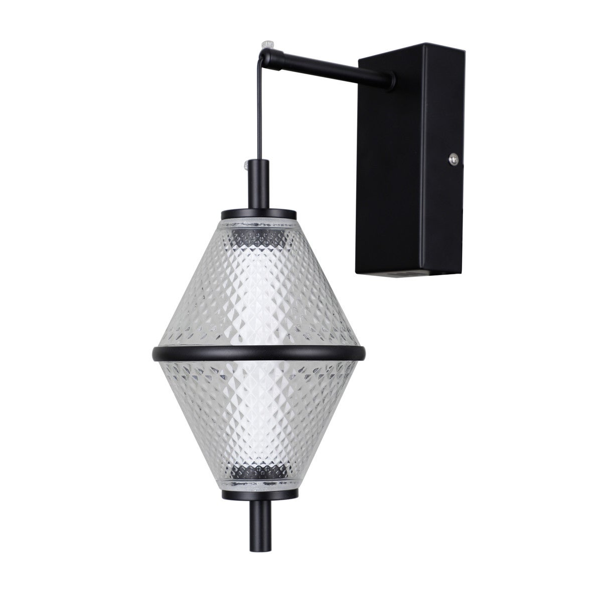 Kinkiet FUENTE LED 5W Ciepła biel 422lm czarny matowy wym: 28x12x19,5 cm IP20 Italux