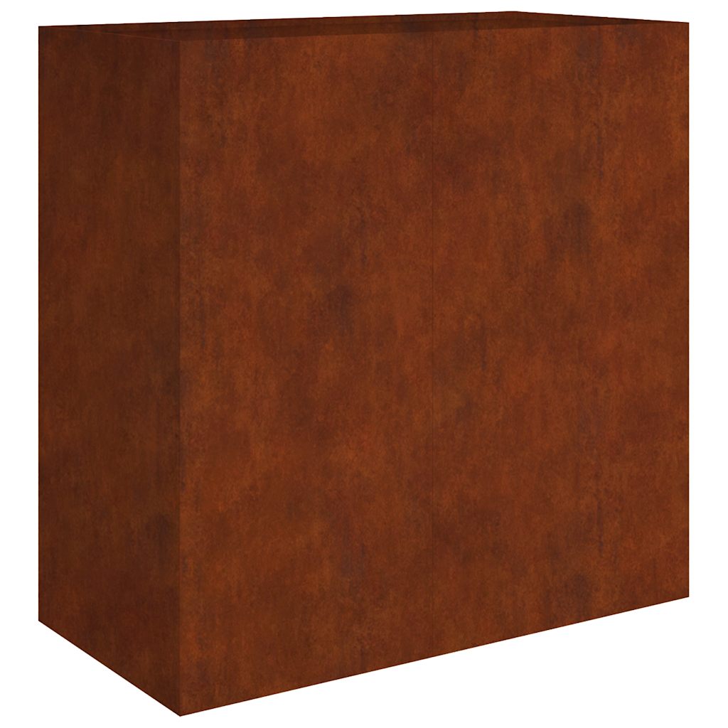 Donica Ogrodowa Corten 80x40x80 cm Rdzawa na Kwiaty na Zioła