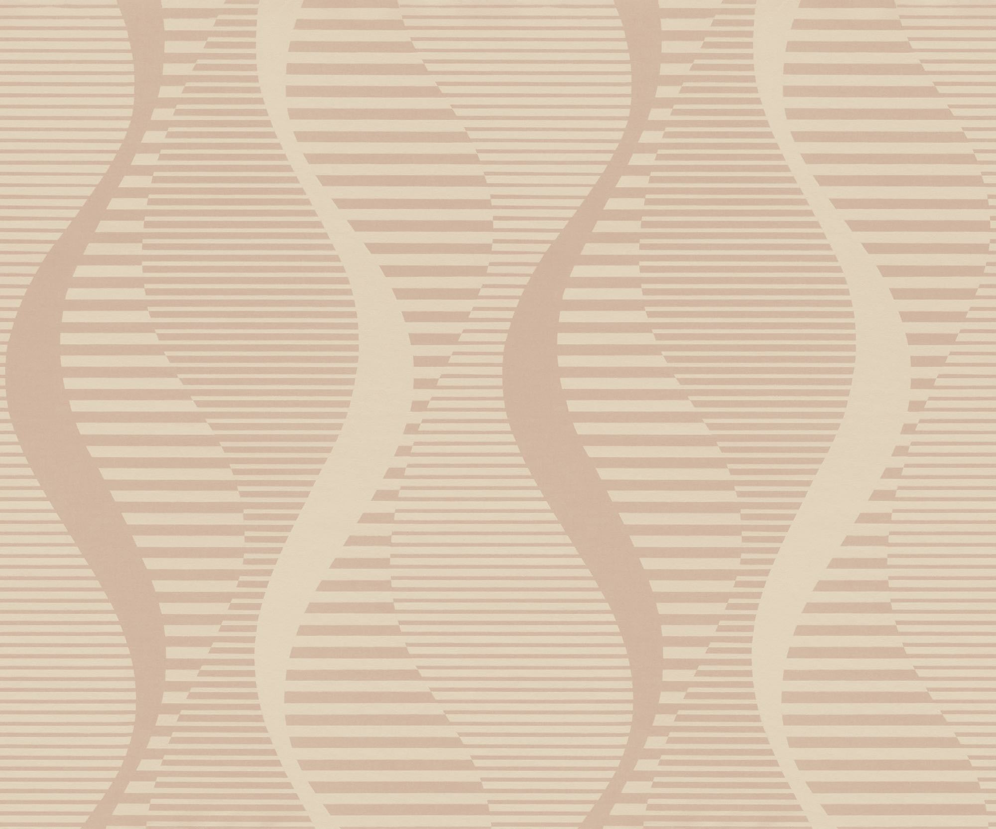 Fototapeta figury geometryczne beżowy i różowy - 250 x 300 cm - KOMAR