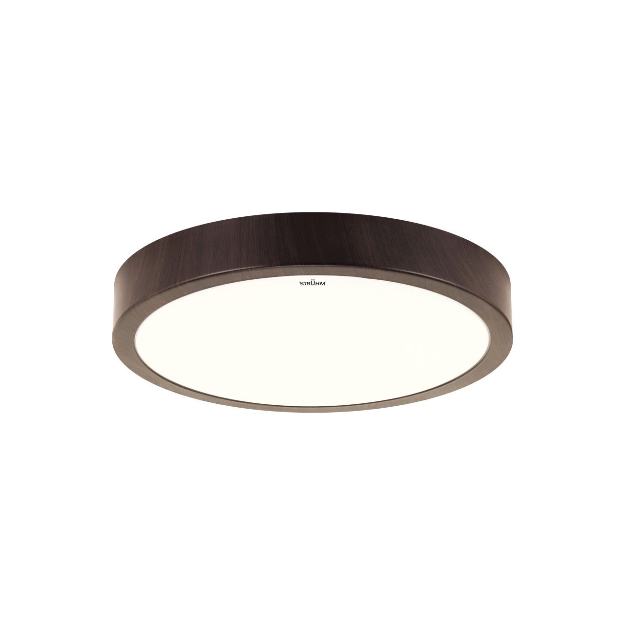 Plafon Atut okrągły wenge-biały LED 18W 4100K 1260lm wym: 4 x 28 cm IP44 tworzywo sztuczne Struhm