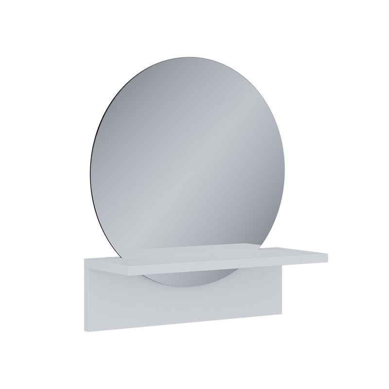 Vicco Lustro łazienkowe Elyra, Biały, 40 x 47.5 cm z półką