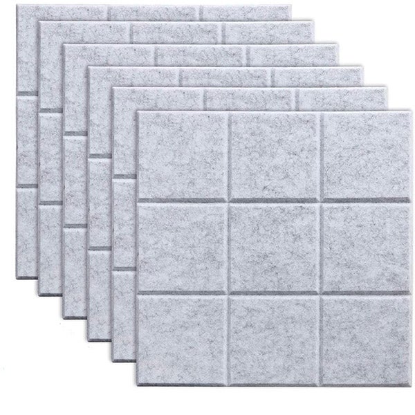 Zestaw 12 paneli dźwiękochłonnych 30x30cm - personalizowany włókno poliestrowe - dekoracja ścienna akustyczna - tablica informacyjna do domu/biura