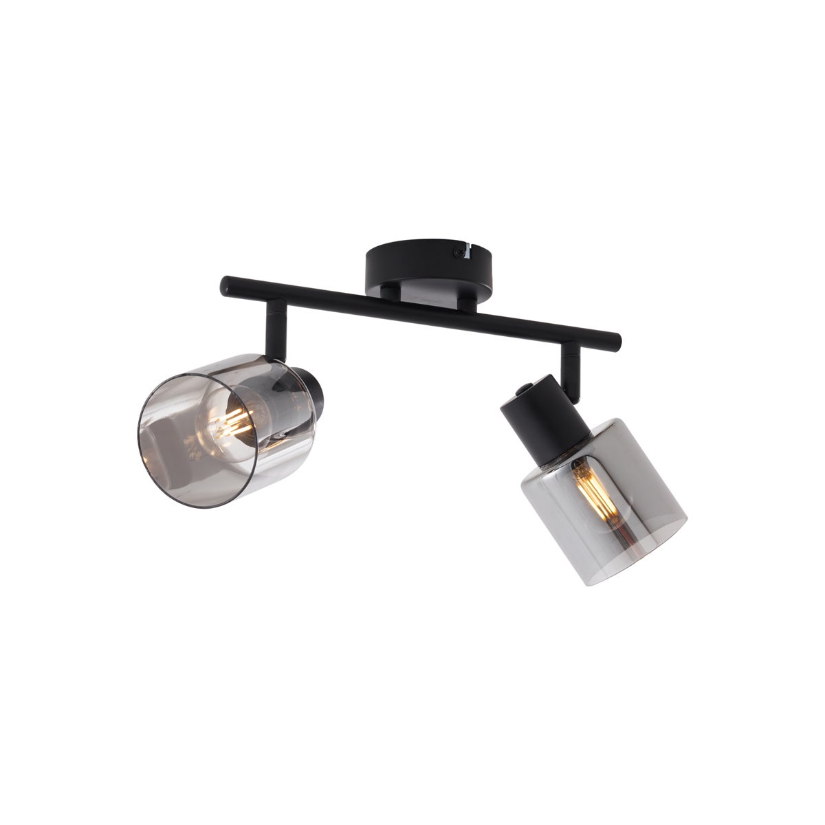 Qazqa reflektory sufitowe - Cilin - czarny, e14, max. 10w, 8cm, z 2 punktami świetlnymi, IP20oświetlenie wewnętrzne