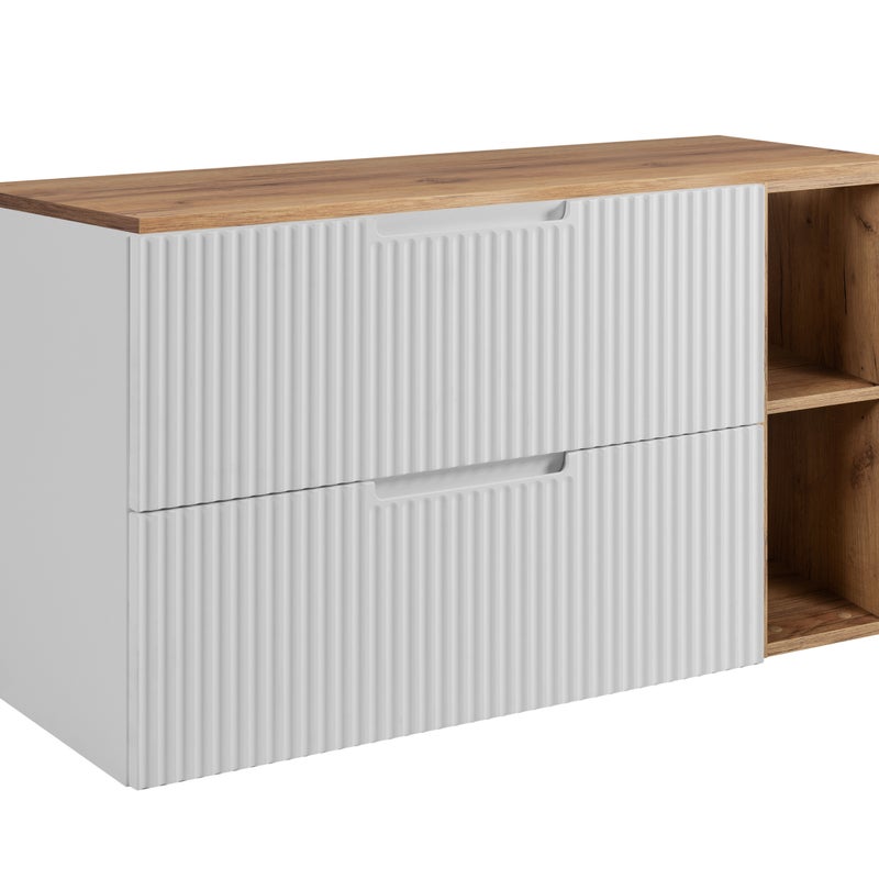 Szafka łazienkowa, biały / dąb Craft 80 (60 + 20) x 58,6 x 46 cm