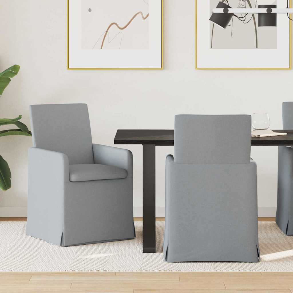 Krzesła jadalne 2 pcs Jasnoszary 57 x 67 x 95 cm tkanina vidaXL